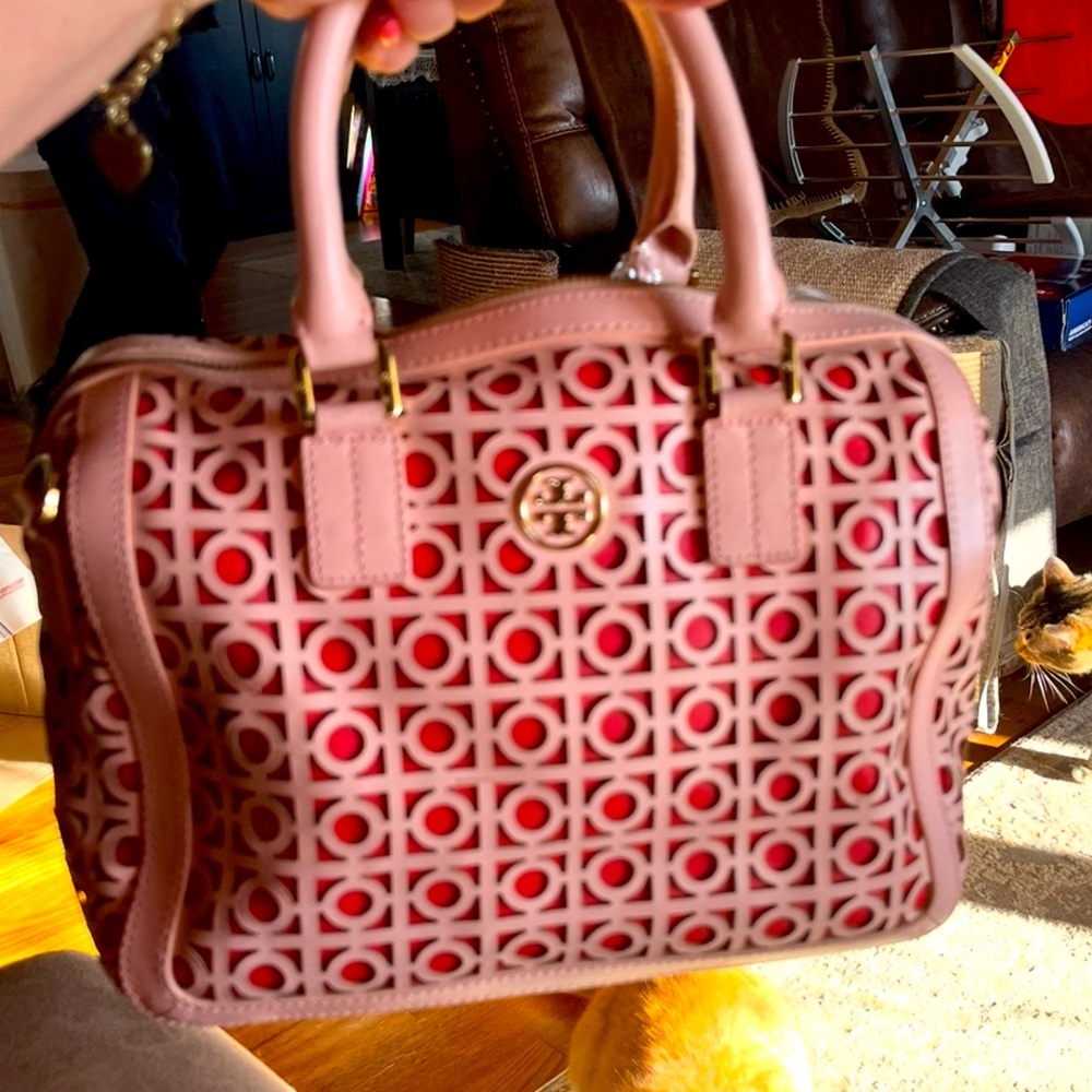 Tory Burch Kelsey Midi Perforated Satchel